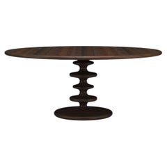Mid Century Modern Round Dining Table - 72"